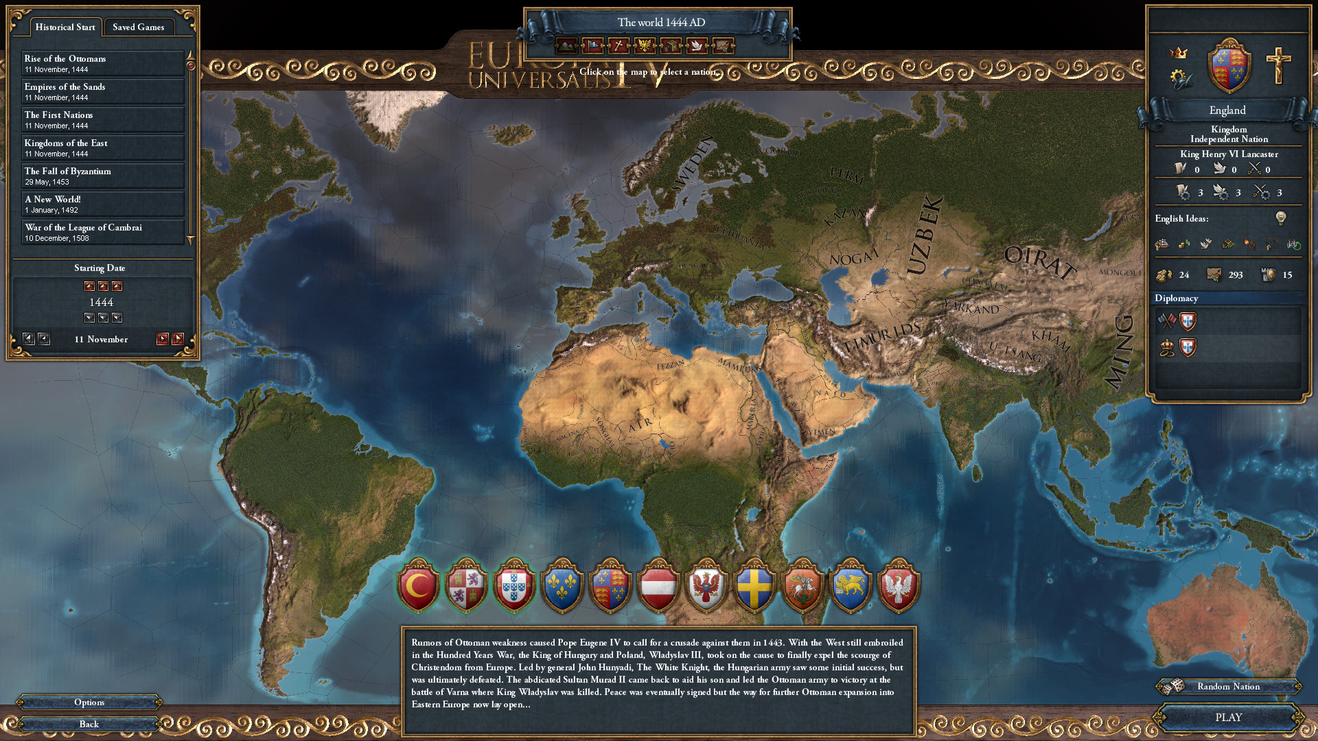 تحميل لعبة Europa Universalis 4 للكمبيوتر /لعُشاق ألعاب الـRTS حول العالم